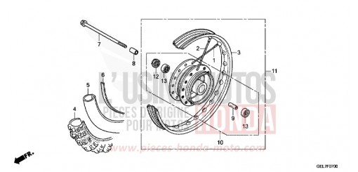 ROUE AVANT CRF50FC de 2012